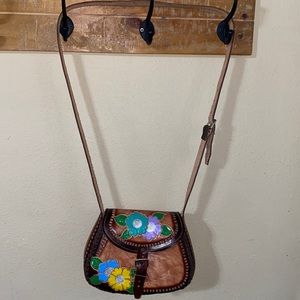 Beautiful genuine leather Mexican style purse